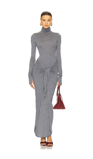 Oakleigh Maxi Knit Dress in Light Grey | Revolve Clothing (Global)