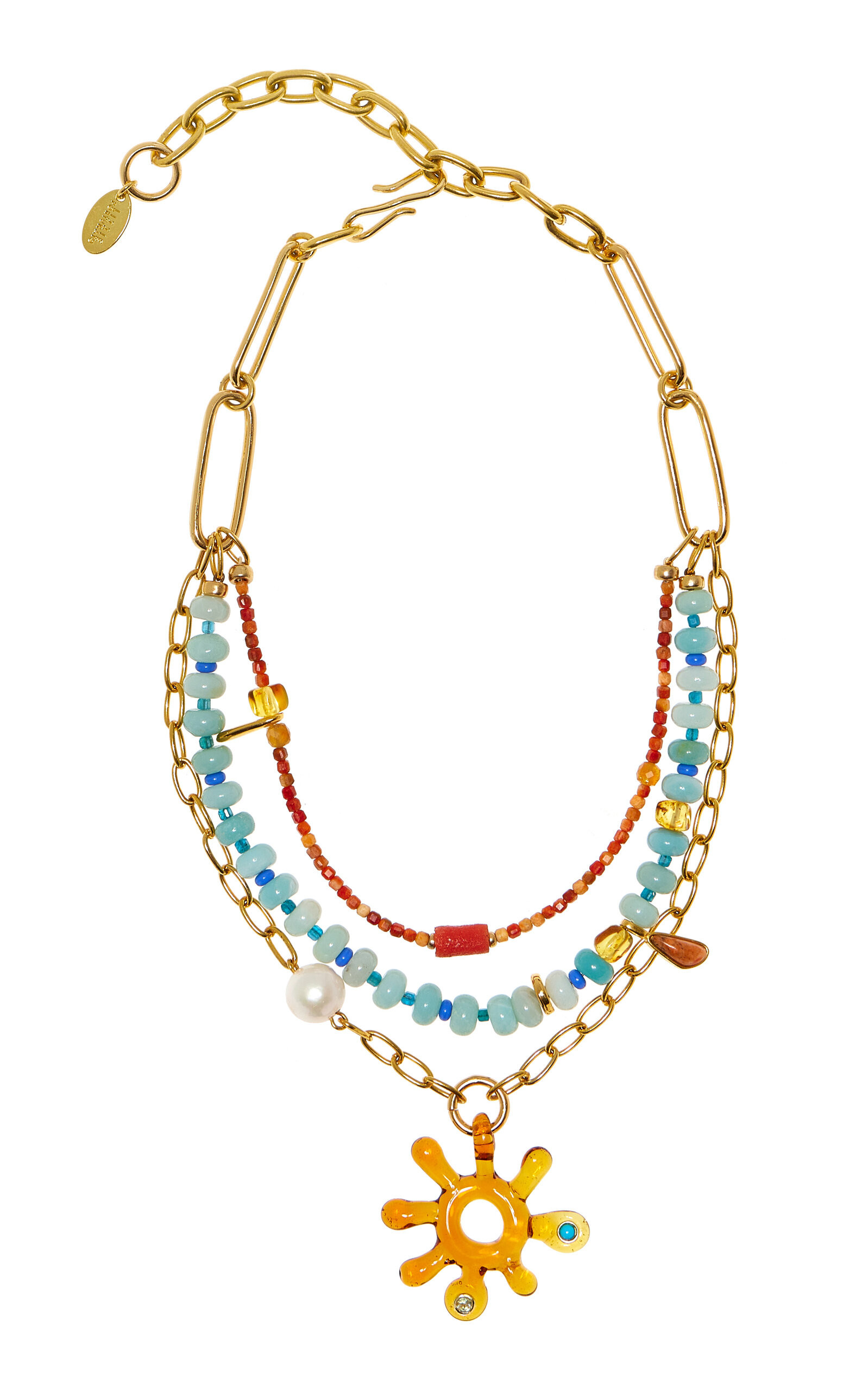 Lizzie Fortunato - Sunburst Necklace - Multi - OS - Moda Operandi - Gifts For Her | Moda Operandi (Global)