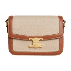 Classique Triomphe bag in textile and calfskin - CELINE | 24S US