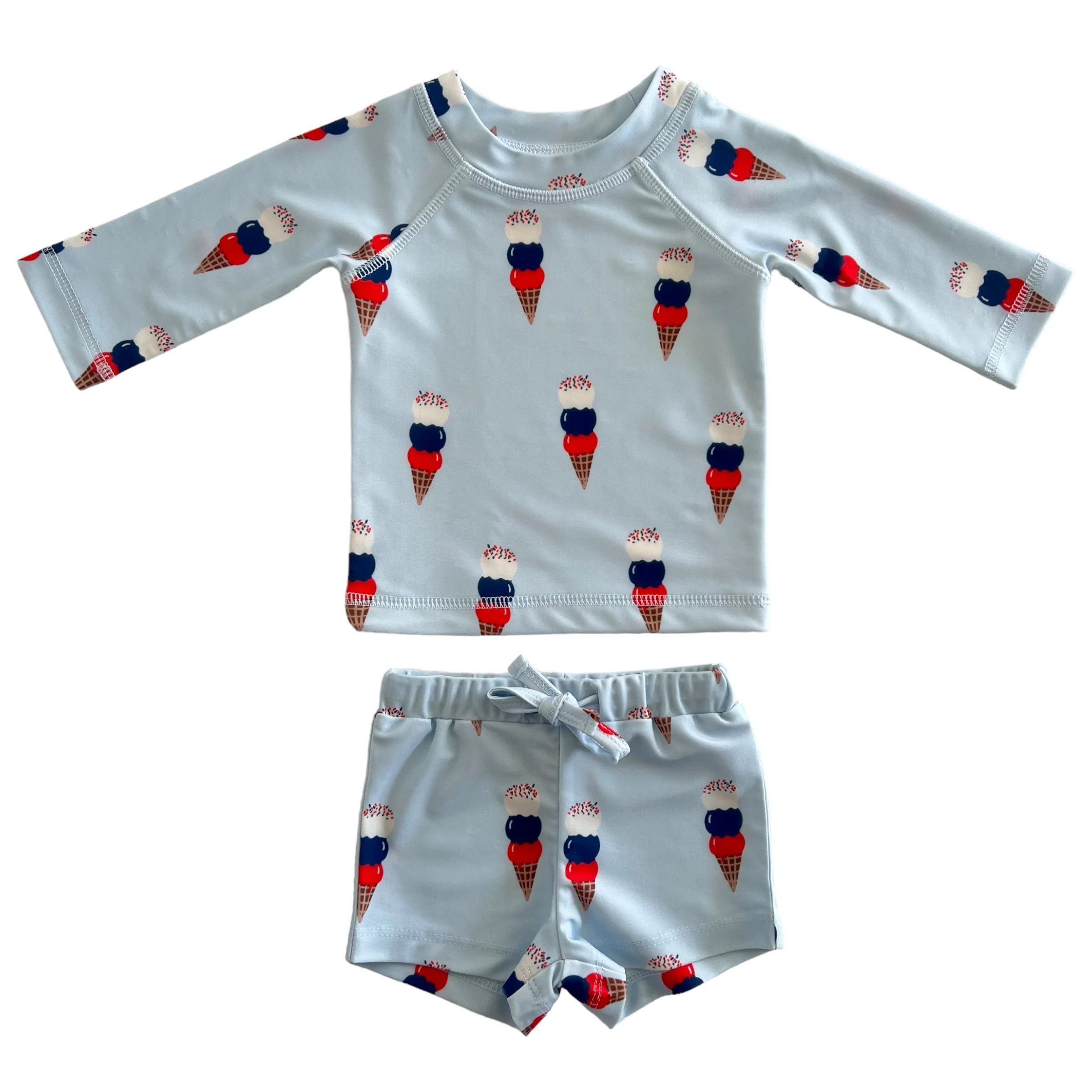 Blue Ice Cream / Mar Rashguard Set / UPF 50+ | SpearmintLOVE