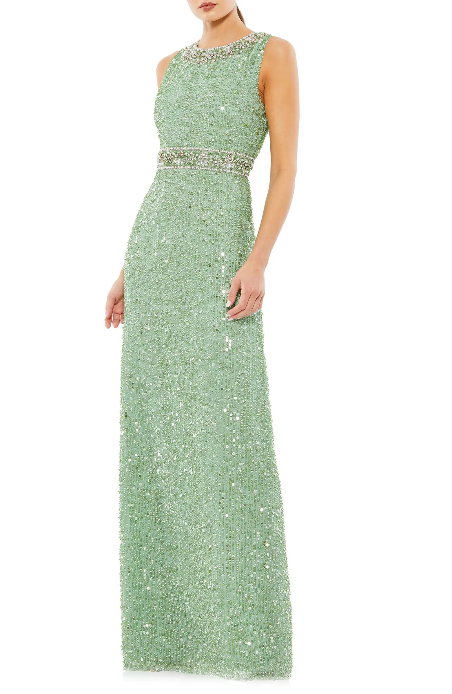 Embellished Sequin Column Gown | Nordstrom