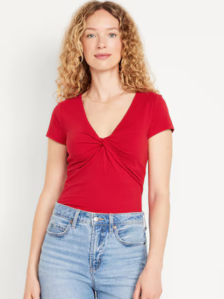 Fitted Twist-Front Top | Old Navy (US)