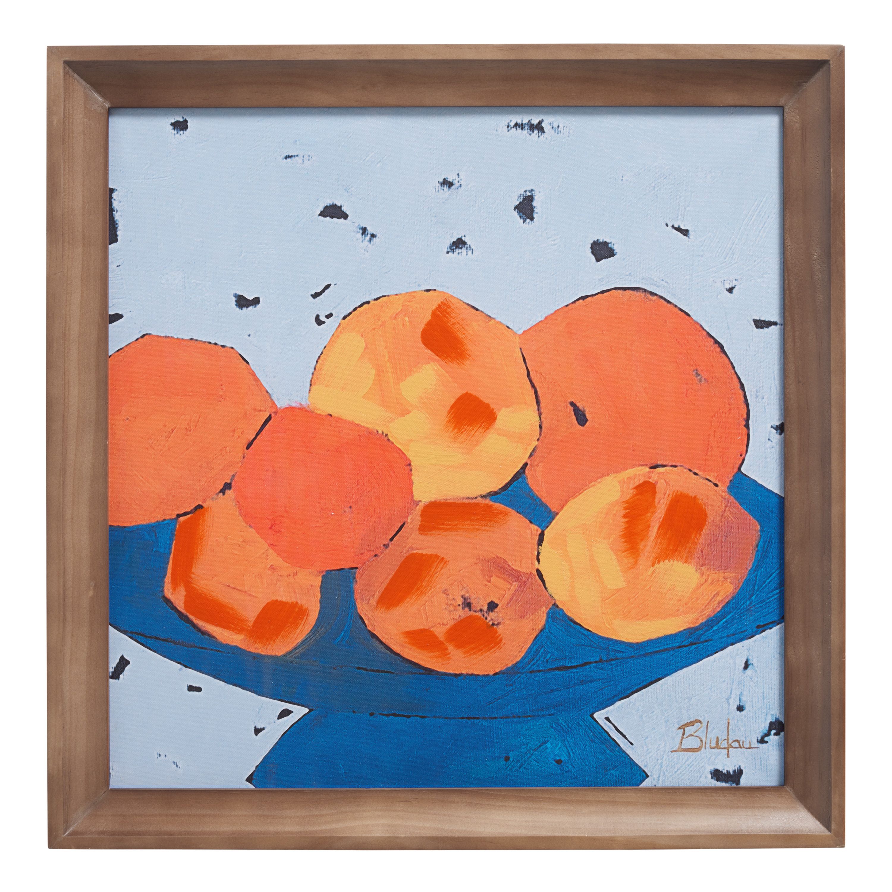 Oranges Still Life By Janet Bludau Framed Canvas Wall Art | World Market