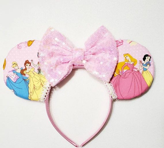 Princess Minnie Mouse Ears - Etsy | Etsy (US)