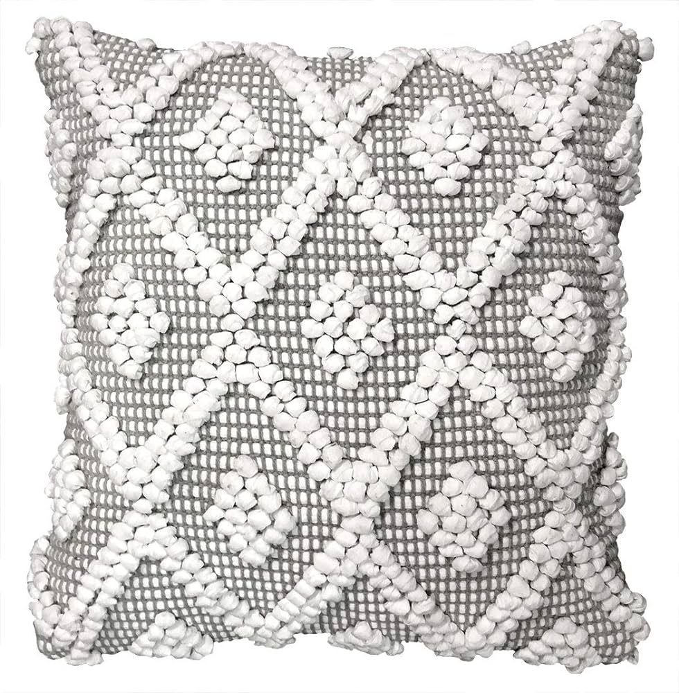 Lush Decor Adelyn Decorative Single Pillow Cover, 20" x 20", Gray | Amazon (US)