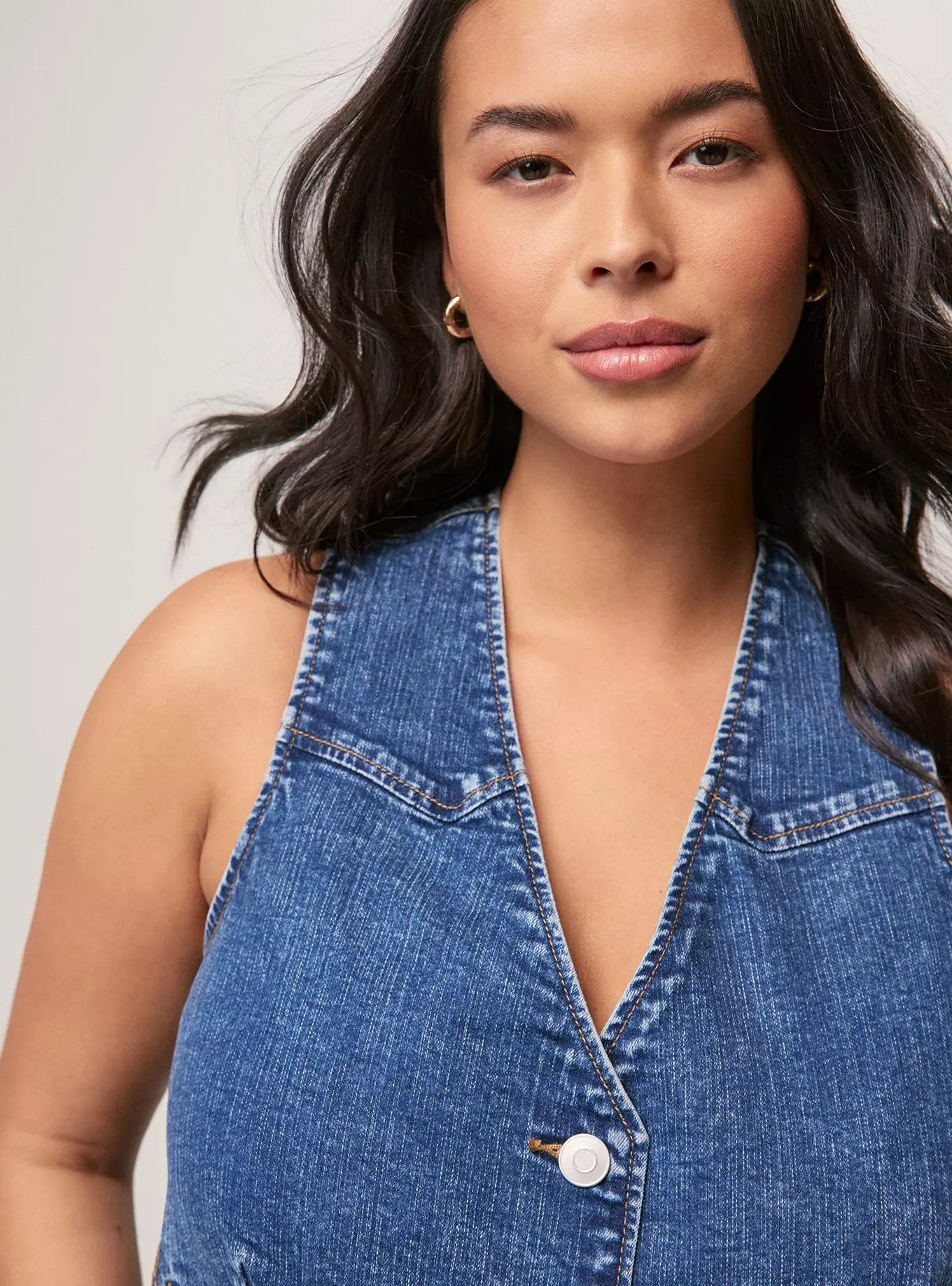 Festi Embroidered Denim Vest | Torrid (US & Canada)