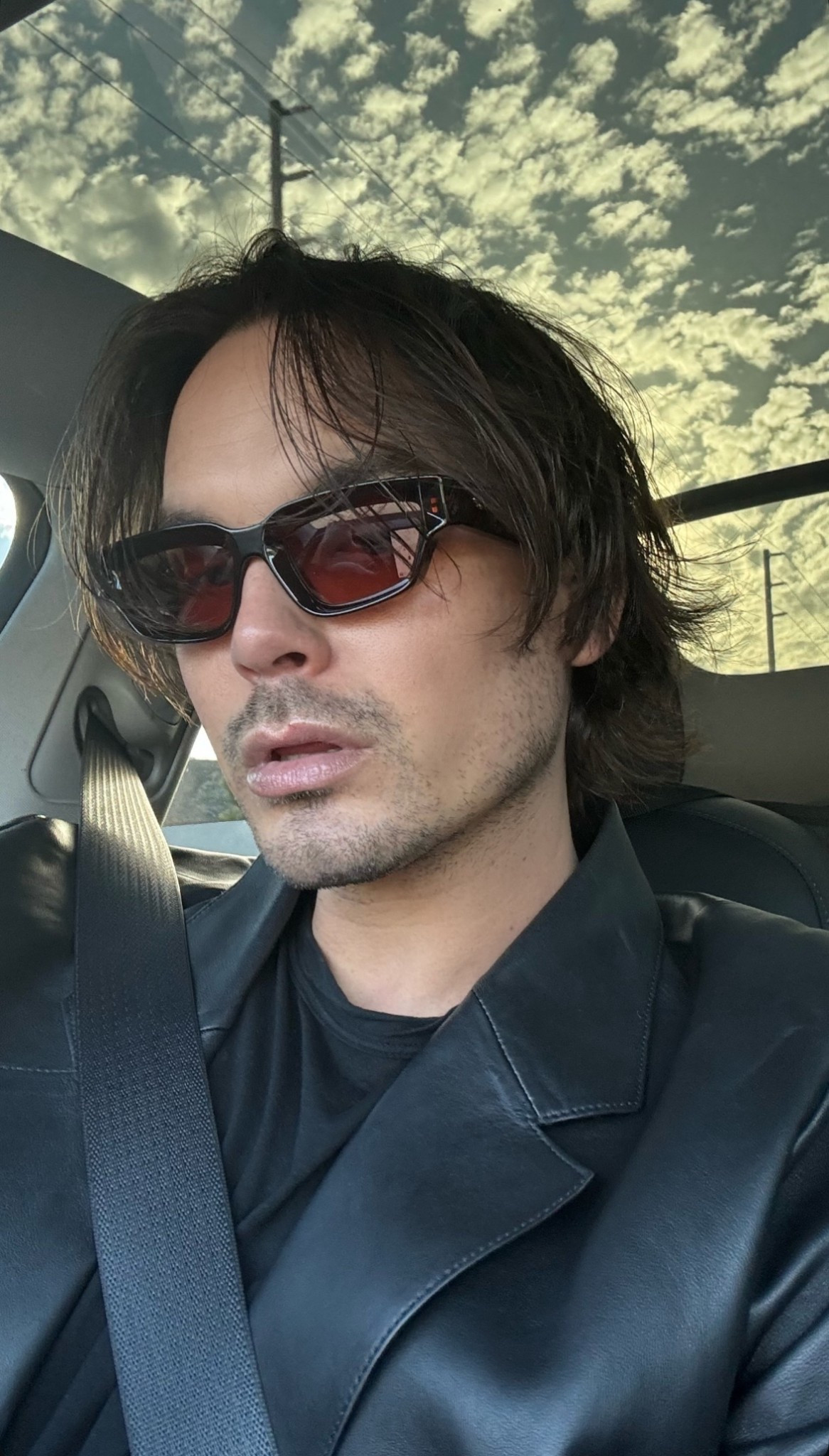 Year-round wardrobe staples - sunglasses, basic tees, and a leather jacket.

#LTKMens #LTKStyleTip