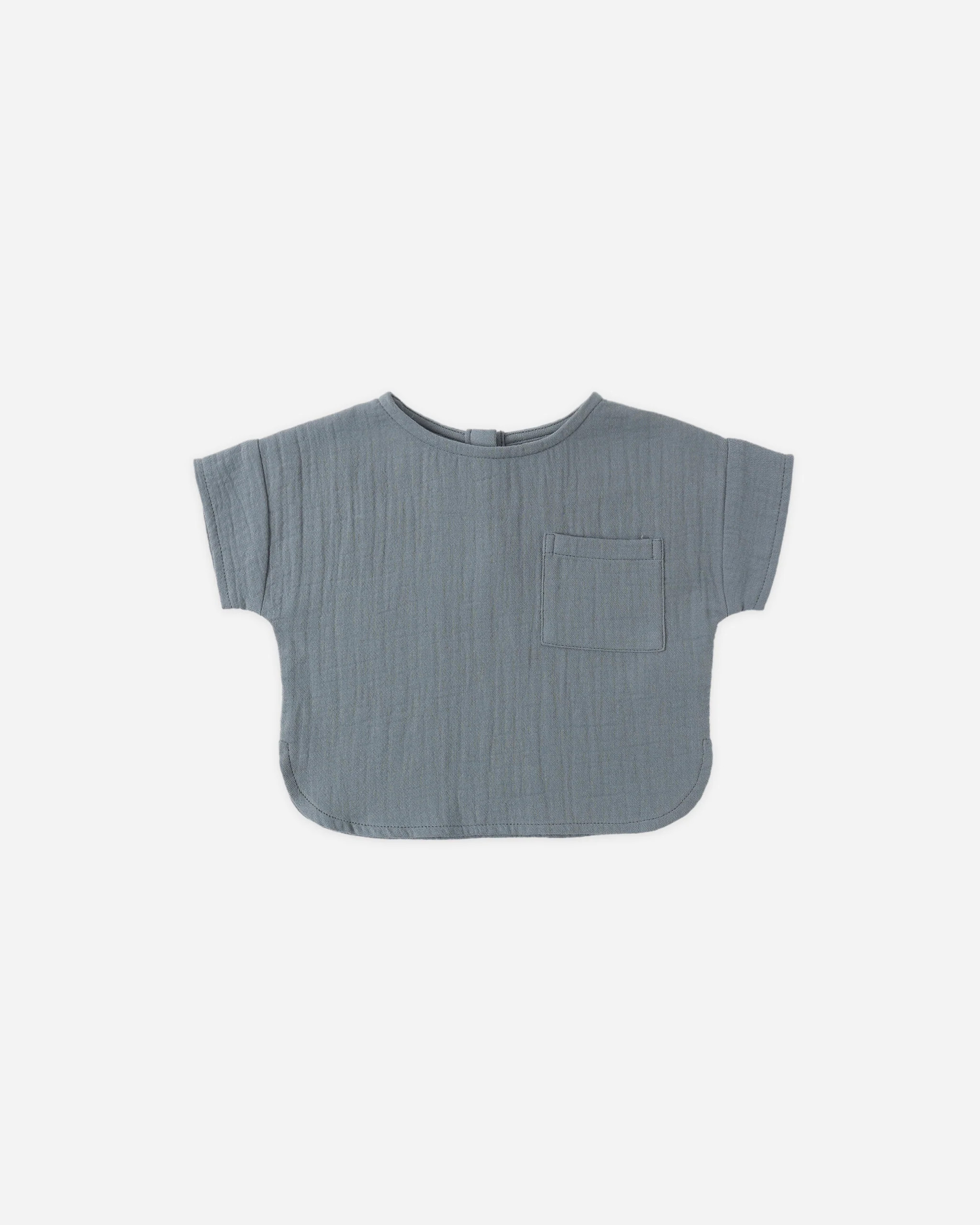 Woven Boxy Top Ocean | Rylee + Cru