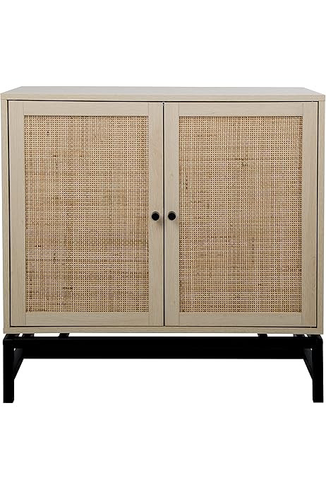 Recaceik Ratten Sideboard Buffet Cabinet/Console Table, Natural Accent Storage Cabinet with 2 Rat... | Amazon (US)