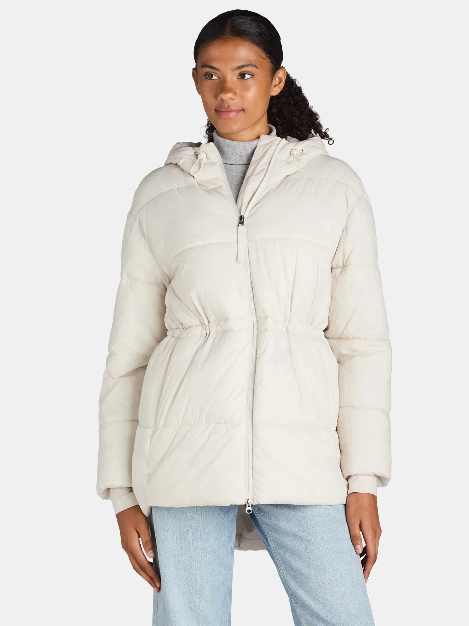 Ozark Trail Women's and Women’s Plus Hooded Puffer Jacket, Mid Length, Size XS-3X | Walmart (US)