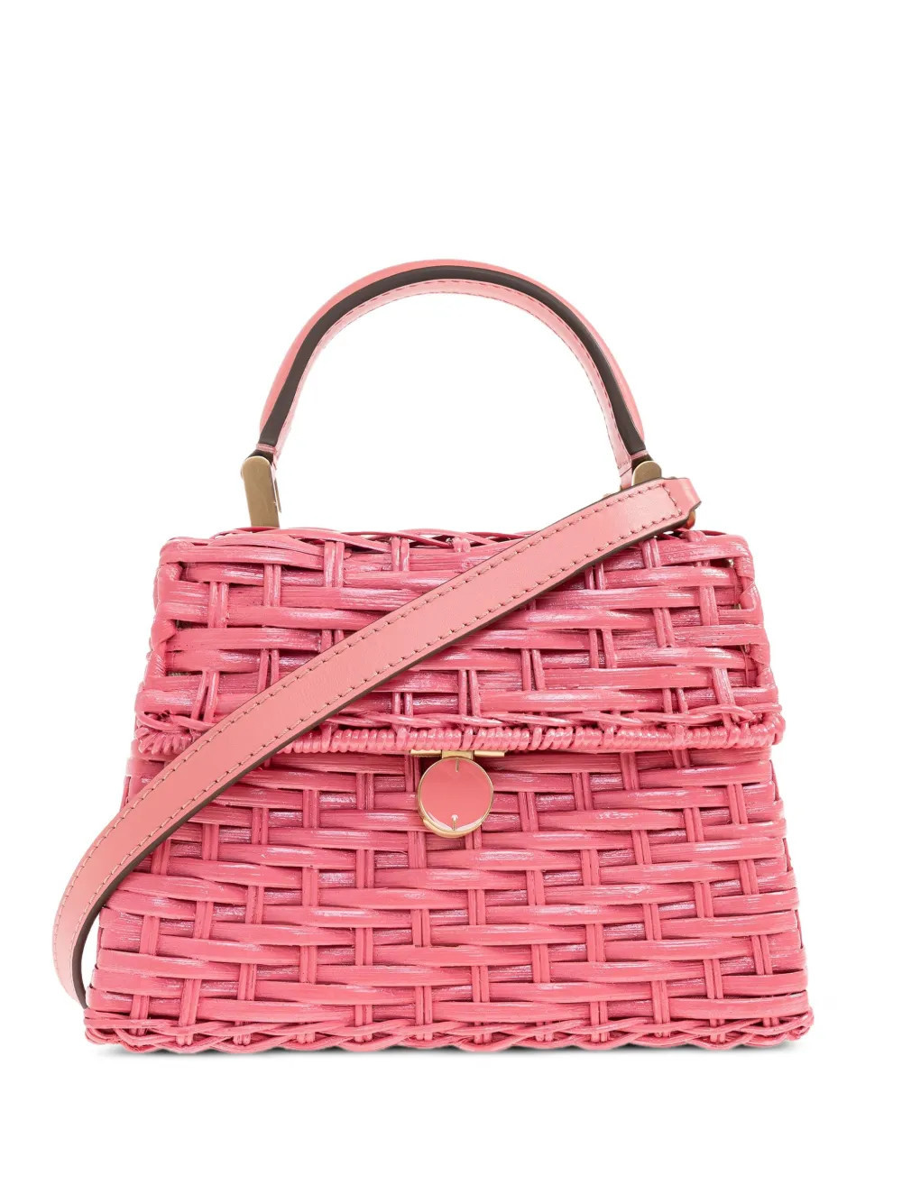 Cult Gaia woven top-handle mini bag - Pink | Farfetch Global
