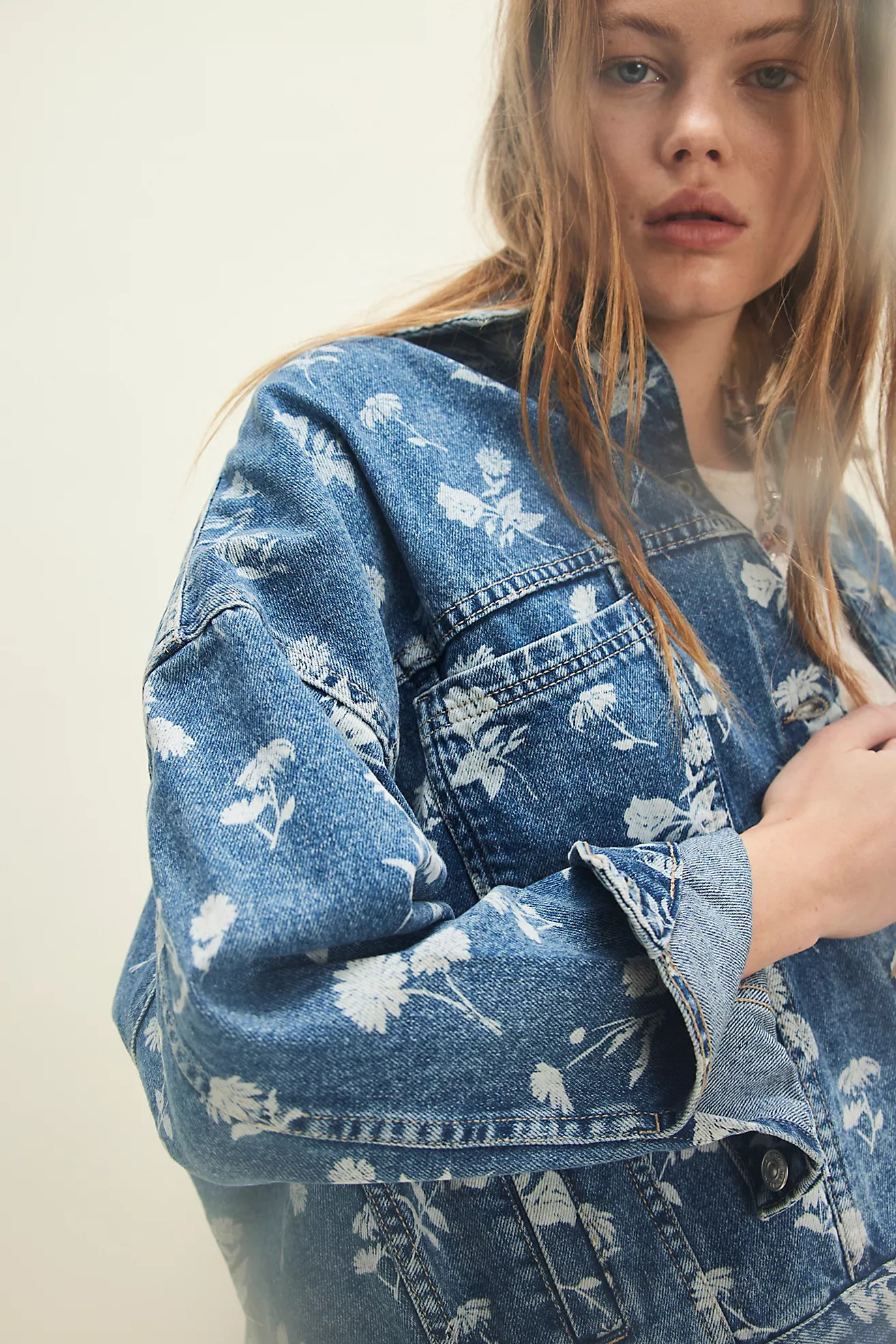 We The Free Opal Swing Printed Denim Jacket | Free People (Global - UK&FR Excluded)