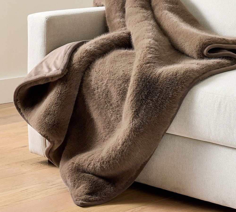 Faux Fur Mink Throw | Pottery Barn (US)