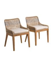 Set Of 2 Woven Stripe Dining Rope Chairs | Marshalls