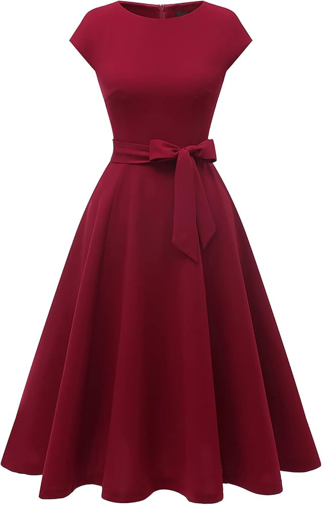 DRESSTELLS Women's Cocktail Dresses, Formal Wedding Guest Modest Church Vintage Holiday Party Eve... | Amazon (US)