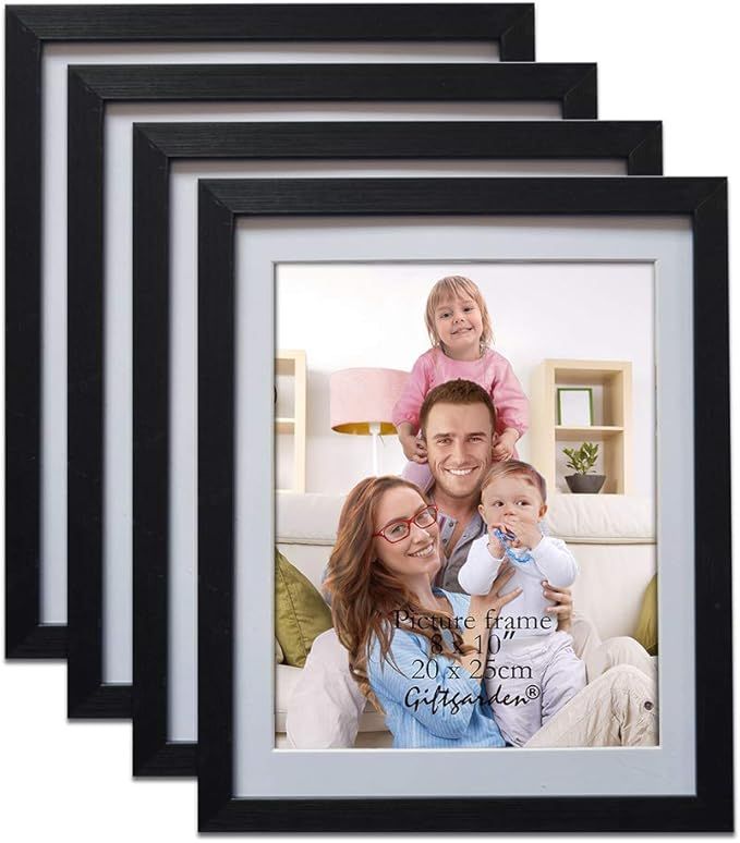 Giftgarden 8x10 Picture Frame Black with Mat, Matted to 8 x 10’ Photo for Wall or Tabletop Deco... | Amazon (US)