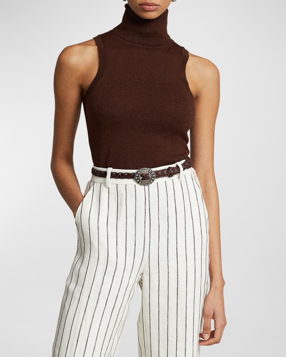 Wool Sleeveless Turtleneck | Neiman Marcus