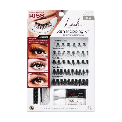 KISS Products Lash Couture 3D DIY False Eyelashes Kit - Lash Mapping - 50ct | Target