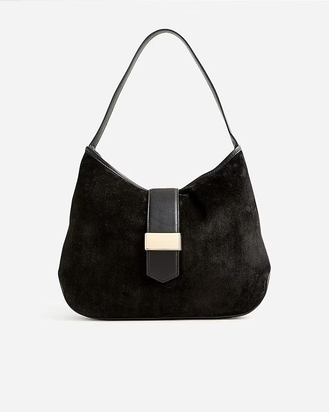 Berkeley suede and leather shoulder bag | J. Crew US