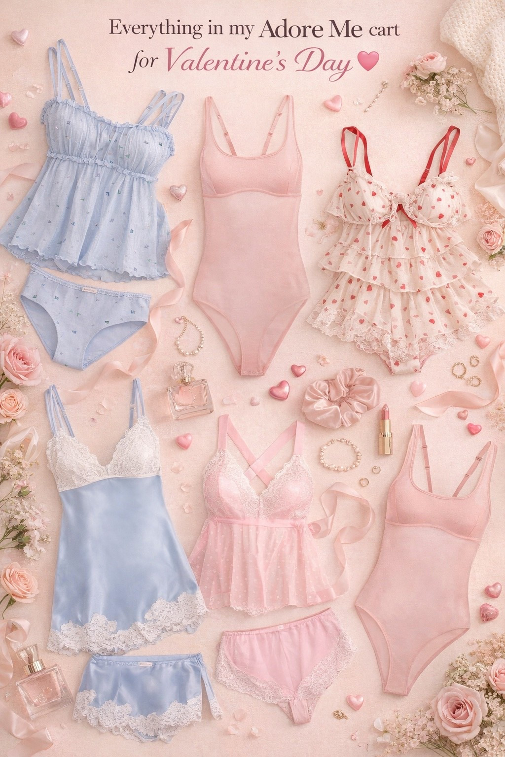 Everything currently sitting in my Adore Me cart for Valentine’s Day 💘

This edit is all about comfort, confidence, and soft romance — pieces I actually love wearing, not just for one night, but beyond Valentine’s Day.

From cozy camis and babydolls to flattering slips and everyday-comfortable sets, these are my favorite Valentine’s-ready picks in dreamy pastels and romantic details.

💕 Size-inclusive
💕 Comfortable enough to wear all night
💕 Perfect for treating yourself or gifting

I tagged every item so you can easily shop the full look and find your favorite.

#LTKmomlife #LTKSaleAlert #LTKValentine