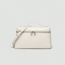 1pc Solid Color Ostrich Textured Square Shape PU Shoulder Bag, Compact Women Handbag For Daily Fashion Match & Travel | SHEIN