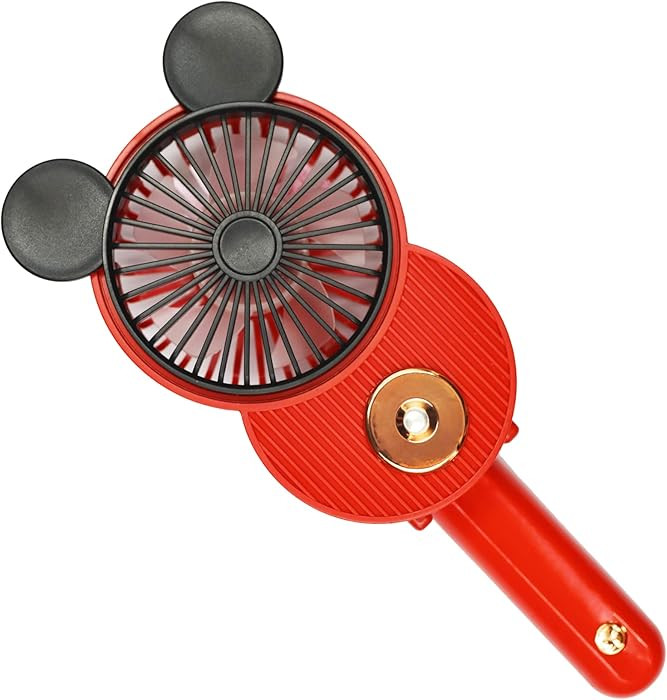 LACOVIA Cute Mouse Misting Mini Fan, Handheld Portable USB Rechargeable Fan with 3 Adjustable Spe... | Amazon (US)