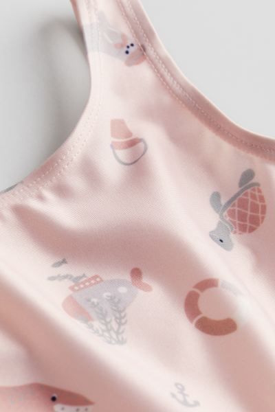 Patterned Swimsuit - Light pink/whales - Kids | H&M US | H&M (US + CA)