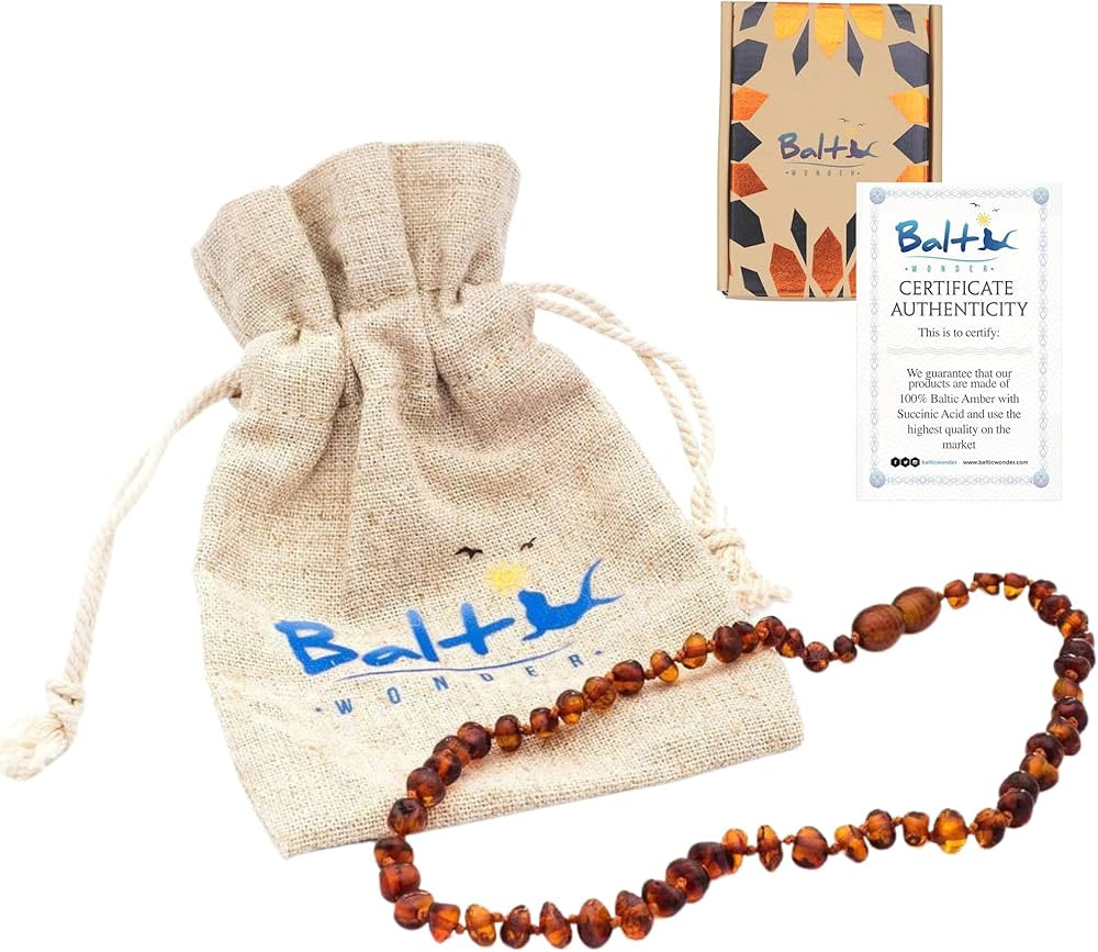 Baltic Wonder Baltic Necklaces (Baroque Polished Cognac) Certified as 100% Authentic Baltic Amber... | Amazon (US)