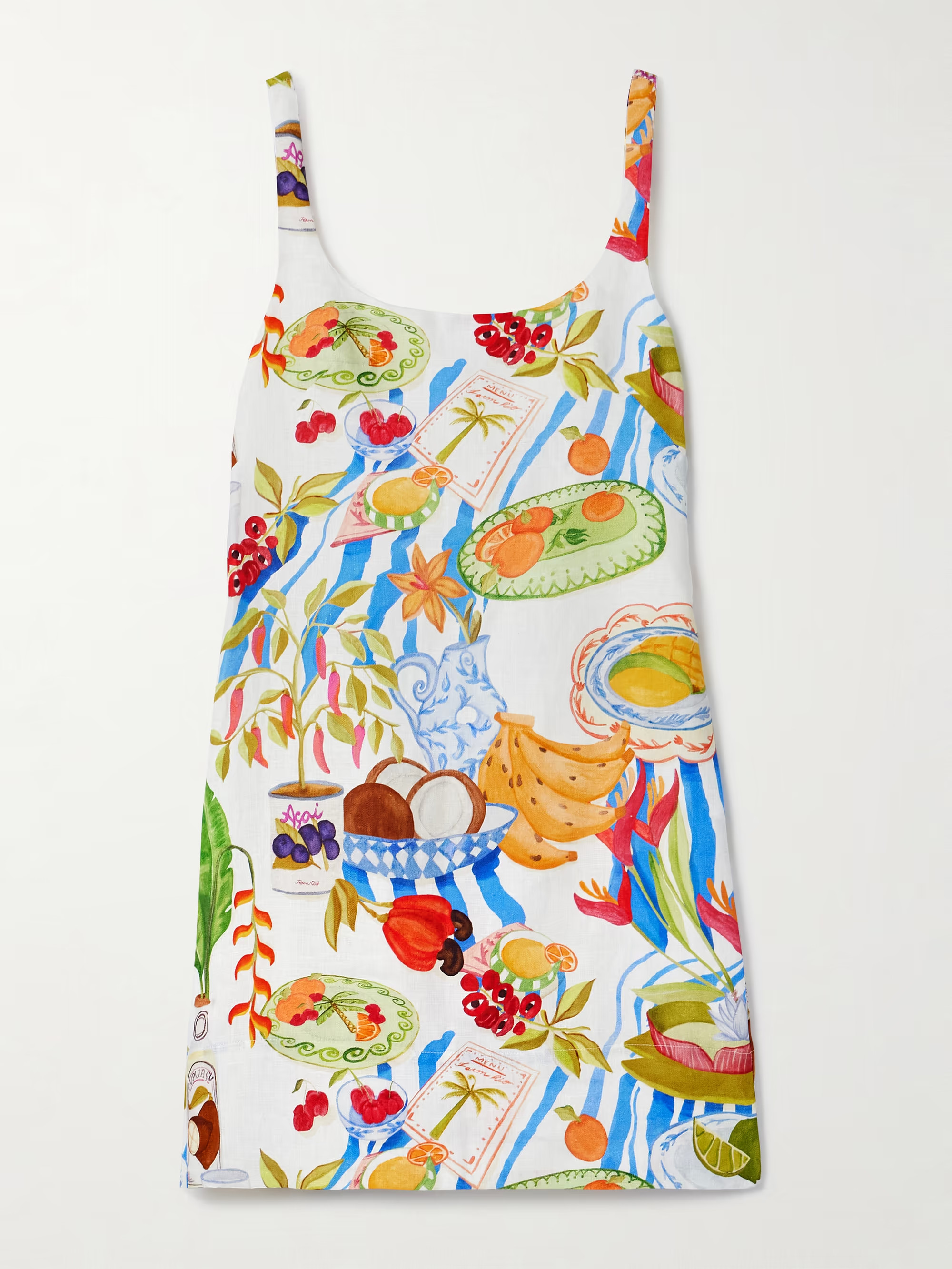 Printed linen mini dress | NET-A-PORTER APAC