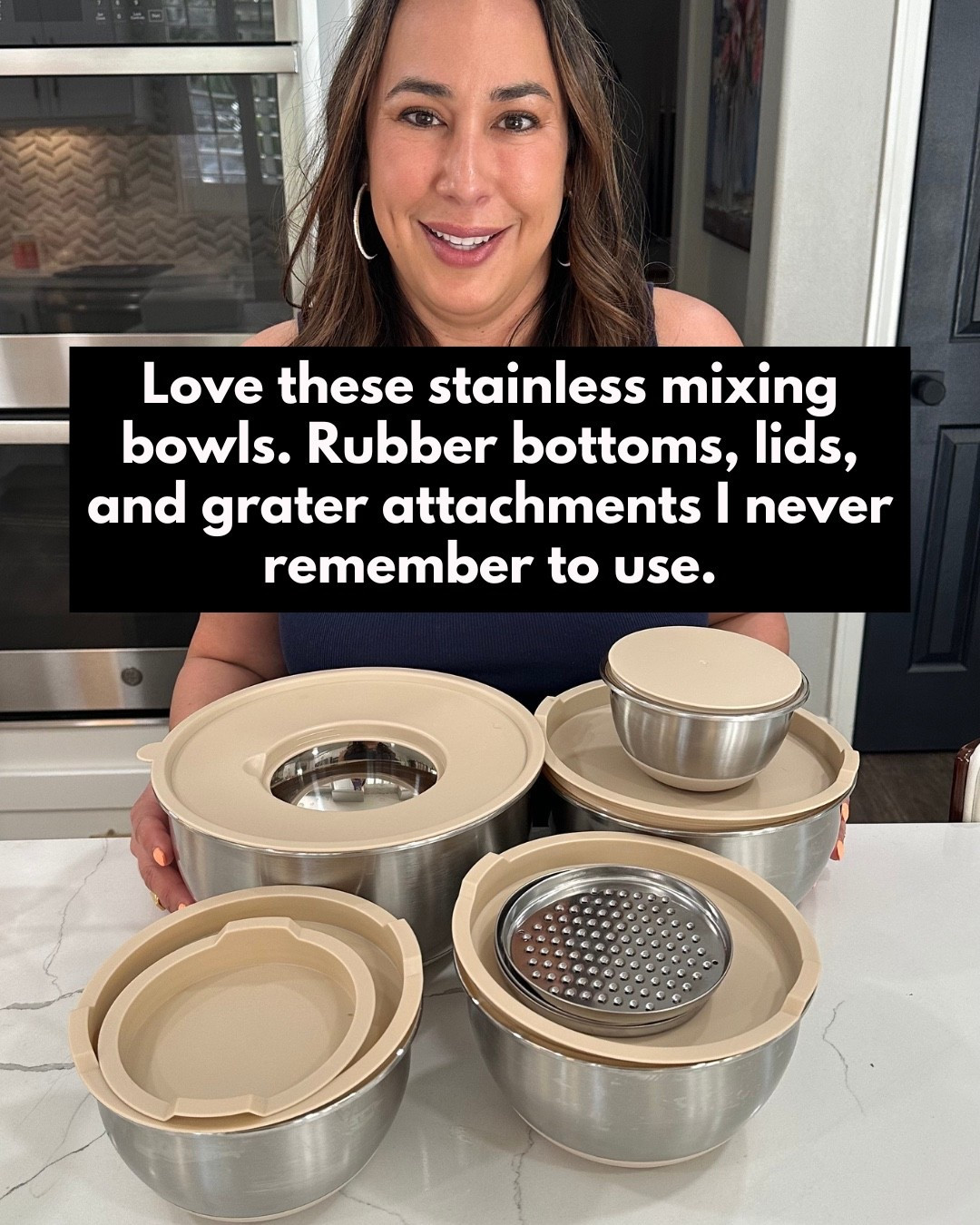 Love these stainless mixing bowls. Rubber bottoms, lids, and grater attachments I never remember to use.

#LTKSeasonal #LTKFindsUnder50 #LTKHome