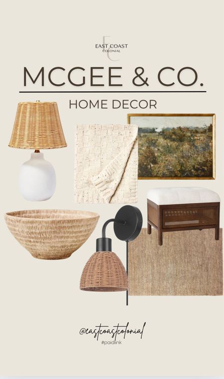 McGee & Co. home decor, all from Target. Love that wicker is in trend for summer! These wall sconces are gorgeous!





Table lamp, throw blanket, wall art, stool, area rug, wall sconces, accent bowl, home decor, target home decor, target furniture, target light fixtures

#LTKStyleTip #LTKHome