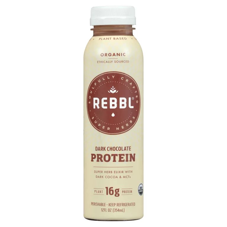 Rebbl Organic Dark Chocolate Protein Elixir, 12 Fluid Ounce -- 12 per case. | Walmart (US)