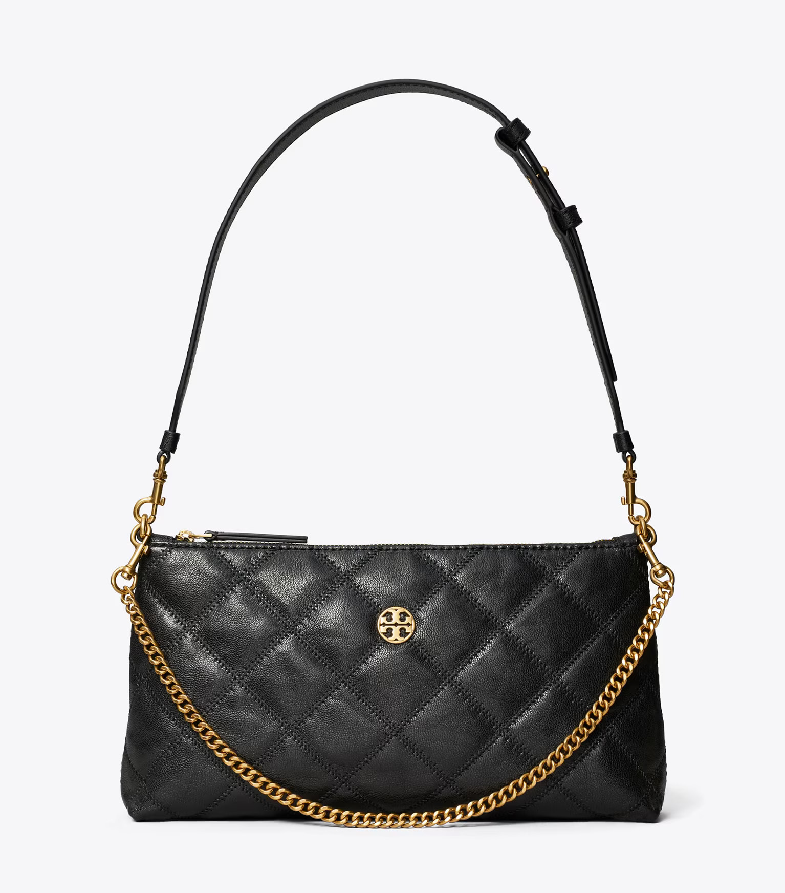 LEATHER AND CHAIN SHOULDER BAG | Tory Burch (US)