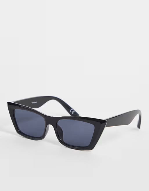 Topshop plastic cateye sunglasses in black | ASOS (Global)