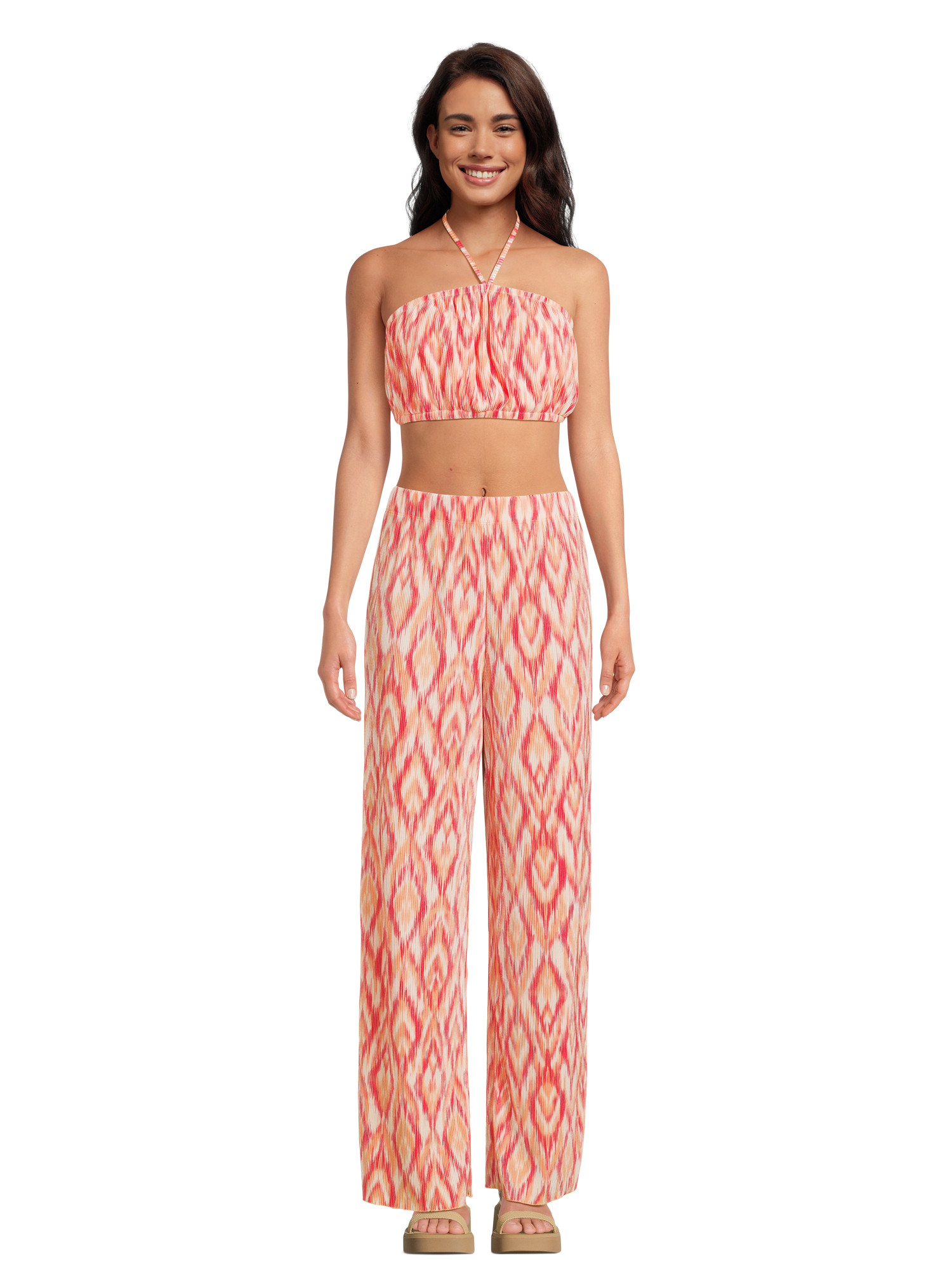 No Boundaries Tube Top and Pants Set, 2 Piece, Women’s and Women’s Plus | Walmart (US)
