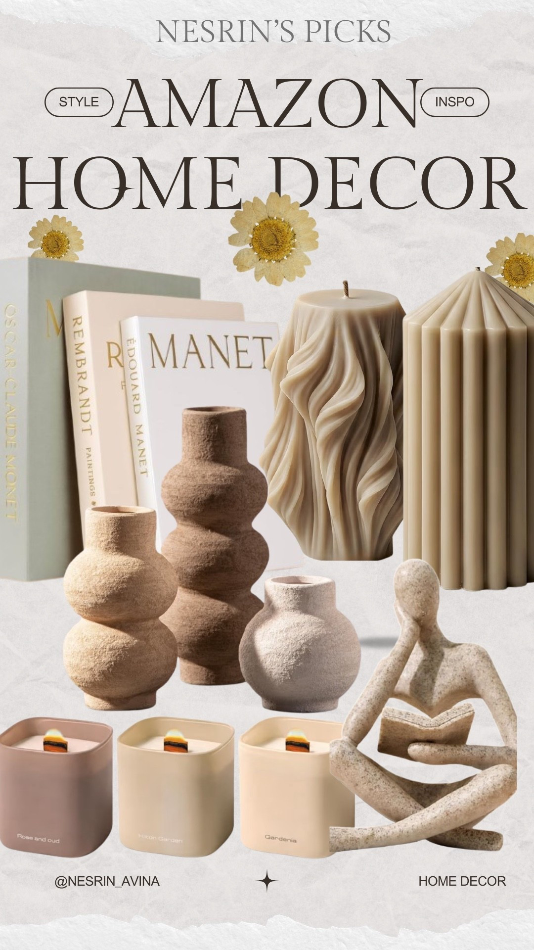 luxe feels with these new home decor arrivals on amazon. 




pinterest vibes 
beige aesthetic 
neutral home decor
gift ideas