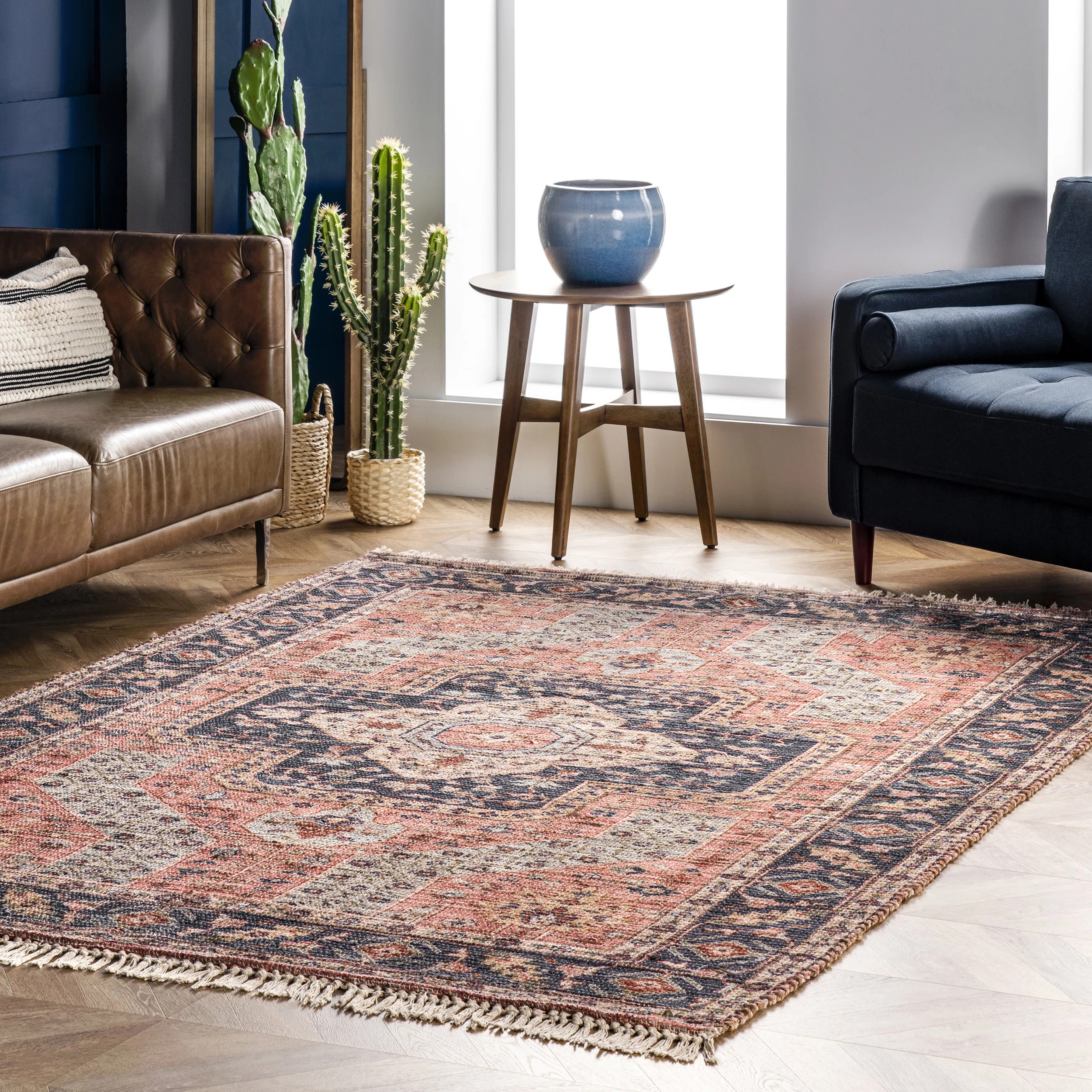 Gouverneur Oriental Handmade Flatweave Rust Area Rug | Wayfair North America