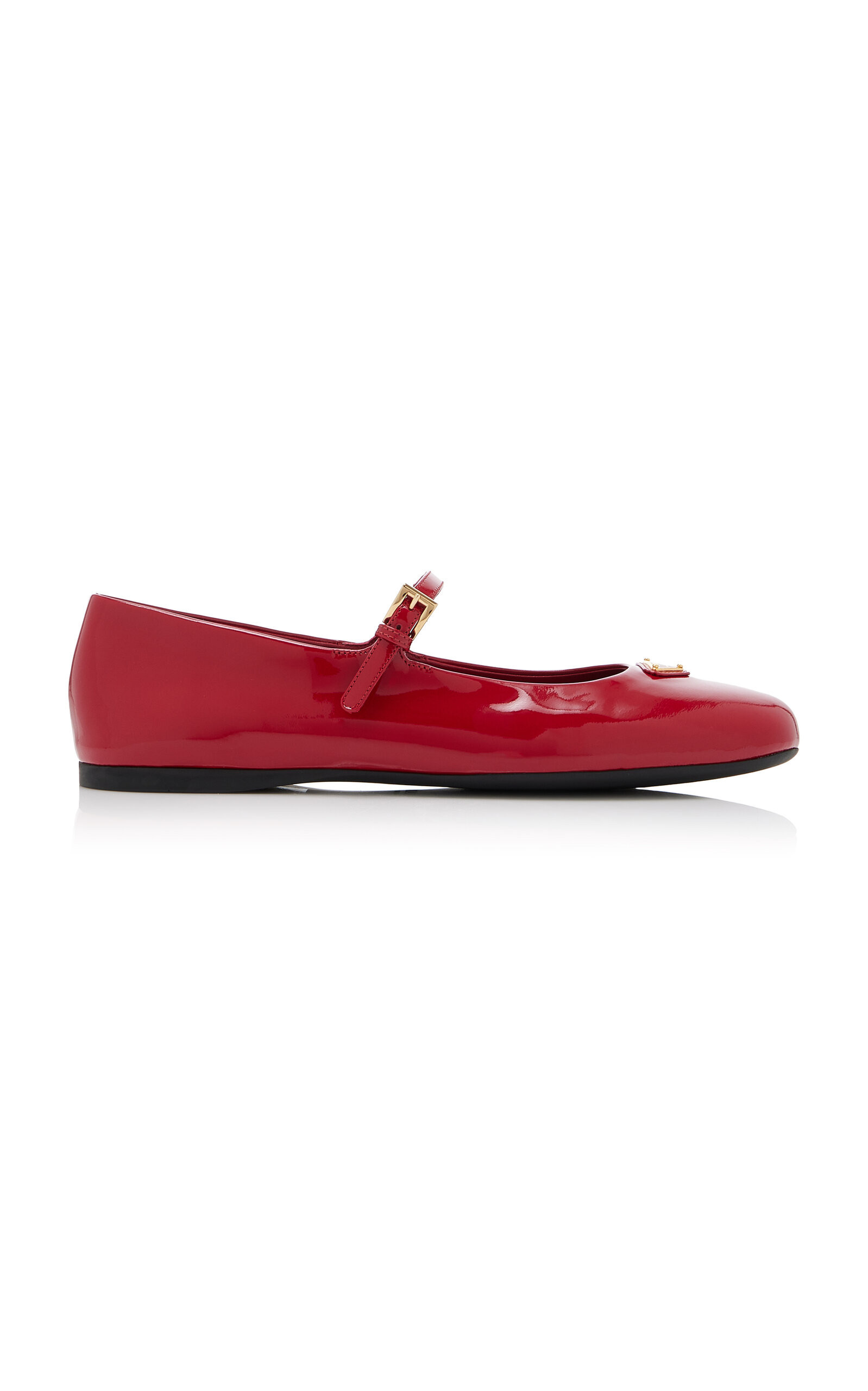 Prada - Patent Leather Ballet Flats - Red - IT 36 - Moda Operandi | Moda Operandi (Global)