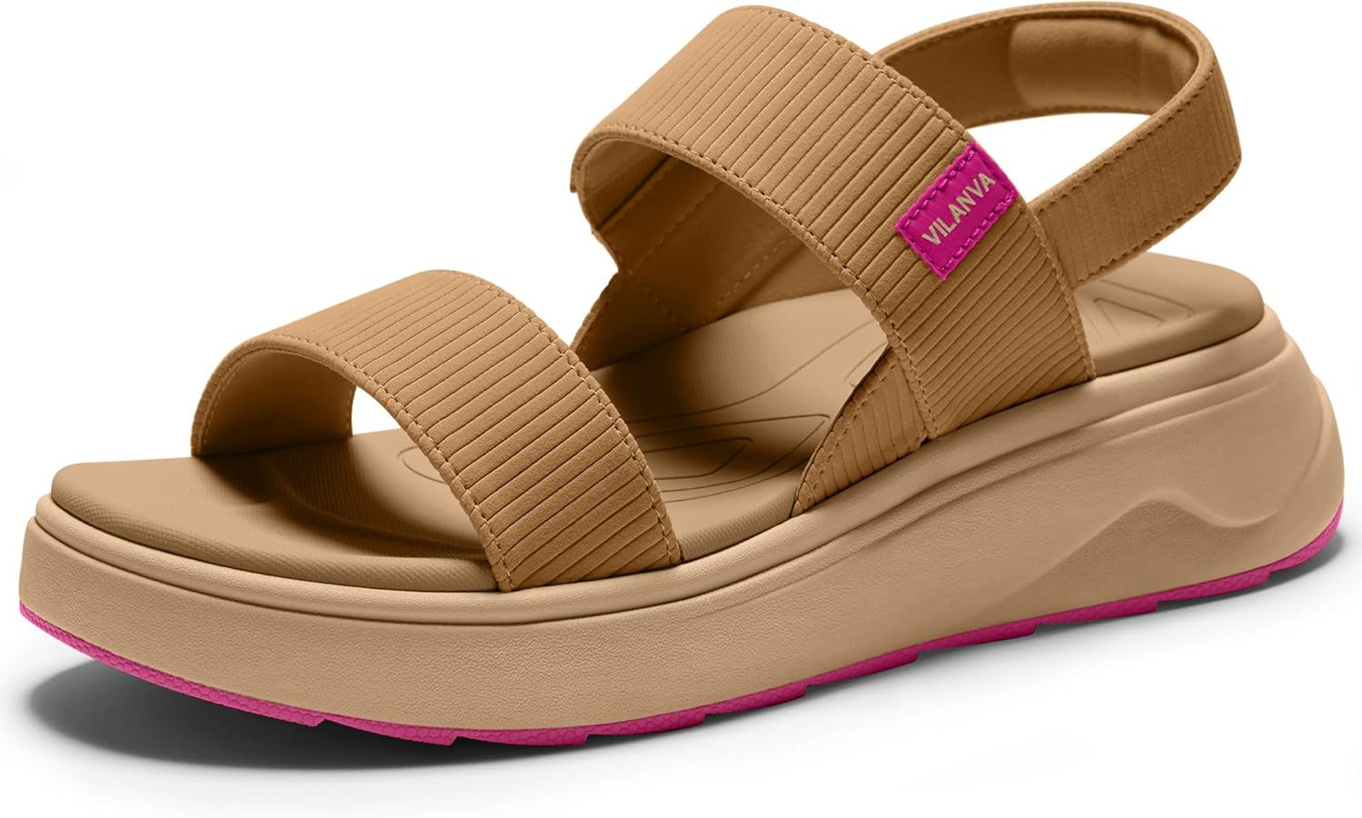 Vilanva Women's Platform Sandals with Arch Support for Plantar Fasciitis Relief Comfortable Cushi... | Amazon (US)