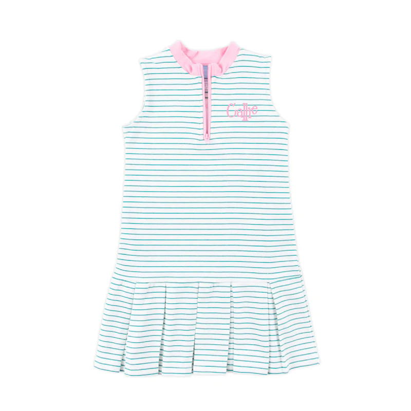 Green Stripe Tennis Dress | Classic Whimsy