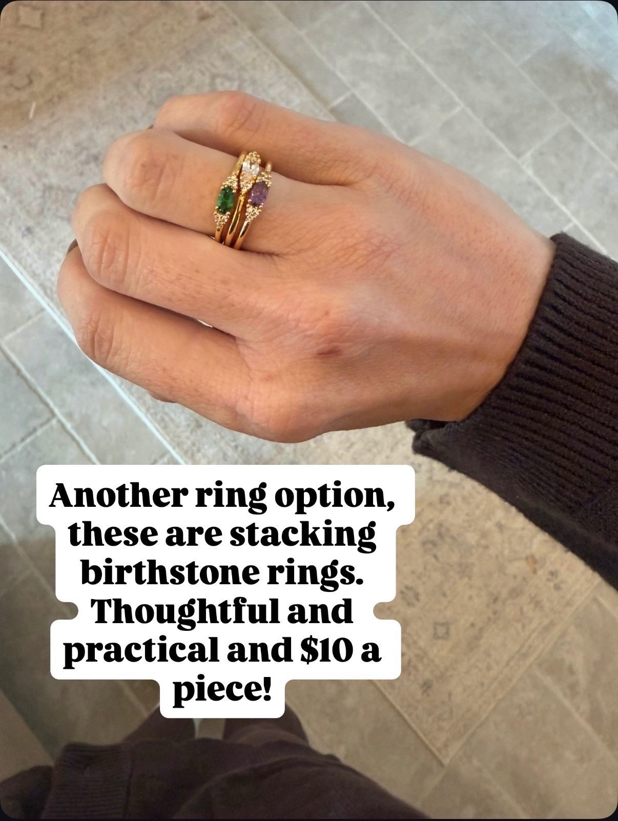 These stacking birthstone rings are thoughtful and practical gifts for the holidays! From Amazon and will arrive in time for Christmas.

#LTKHoliday #LTKFindsUnder50 #LTKGiftGuide