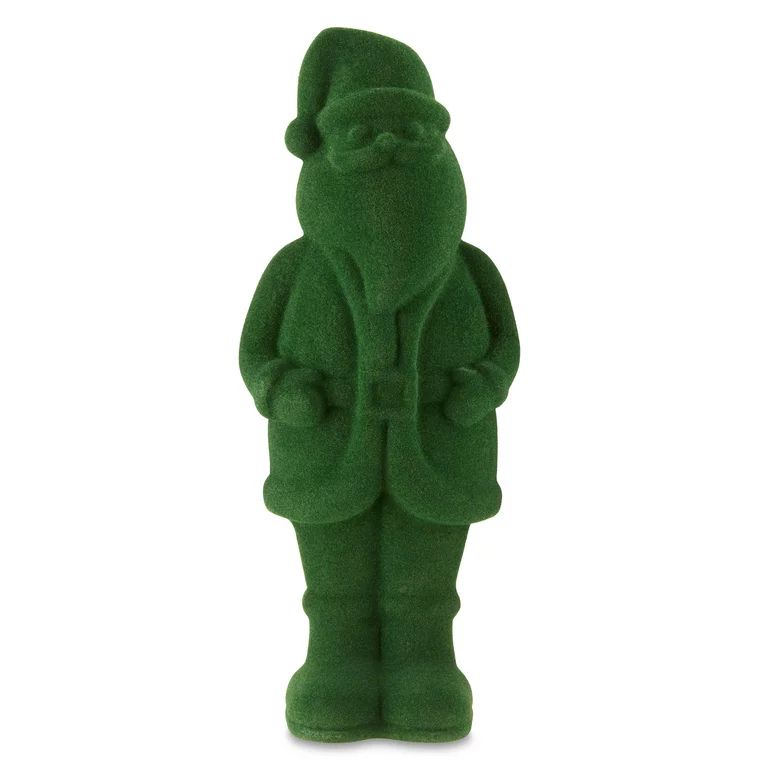 Green Flocked Santa Tabletop Decoration, 23", by Holiday Time | Walmart (US)
