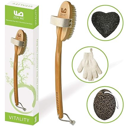 Premium Dry Brushing Body Brush for Lymphatic Drainage and Cellulite Treatment, Plastic-Free Natu... | Amazon (US)
