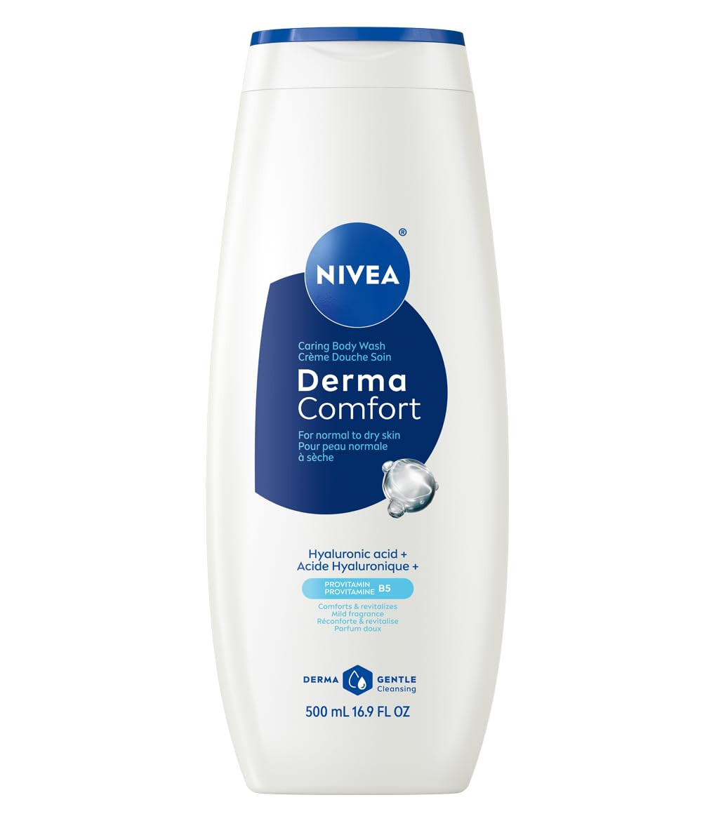 NIVEA Derma Comfort Shower Gel 500ml, Moisturising Body Wash with Hyaluronic Acid and Vitamin E, ... | Amazon (CA)