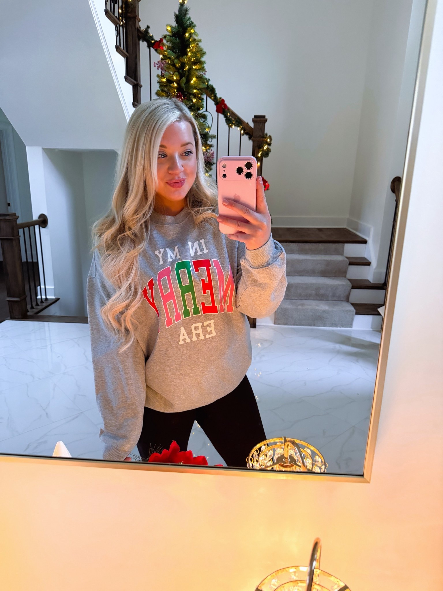 Fully in my merry era✨ Filling my days with the things that make life feel full, like decorating our home for my family, making our business festive for our customers, showing up for community events, and pouring time into the things that bring me joy. I’m choosing early nights, good skincare, trying new makeup (and loving @rarebeauty rn), reading my Kindle instead of scrolling, planning trips freely, buying gifts for the people I adore, and putting love back into our blog. It feels good to invest my energy where it matters… and life has honestly never felt more merry.🙌🏼❤️🎄 You’ll find me wearing a different Christmas outfit every day of December! I linked this cozy sweatshirt and some of my other favs on LTK!😉 Merry December!!!😘

#LTKSeasonal #LTKHoliday #LTKCyberWeek