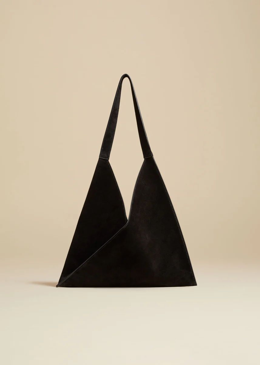 The Small Sara Tote in Black Suede | Khaite