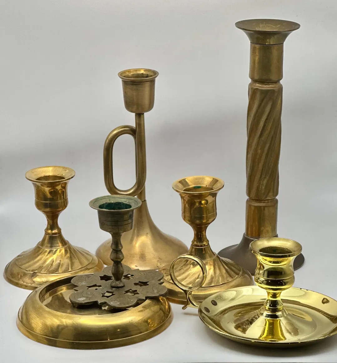 Vintage Brass Candle Holders Sold Separately - Etsy | Etsy (US)