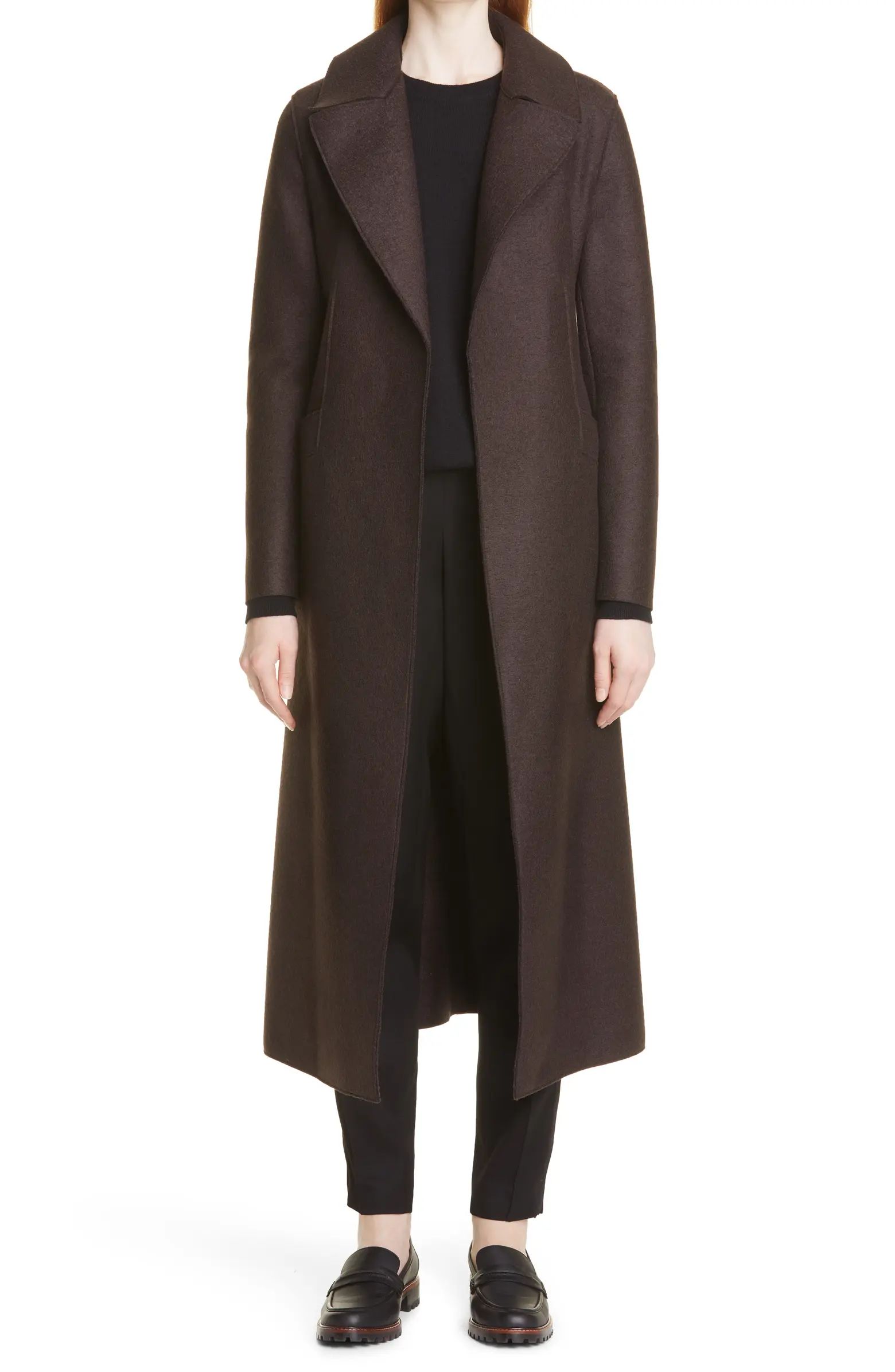 Harris Wharf London Long Pressed Wool Wrap Coat | Nordstrom | Nordstrom