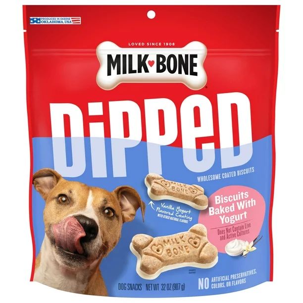 Milk-Bone Dipped Dog Biscuits Baked With Vanilla Yogurt, 32 oz. - Walmart.com | Walmart (US)