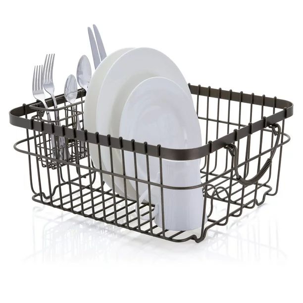 Better Homes & Gardens Antique Gray Wire Dish Drying Rack with Utensil Holder for Kitchen Counter... | Walmart (US)